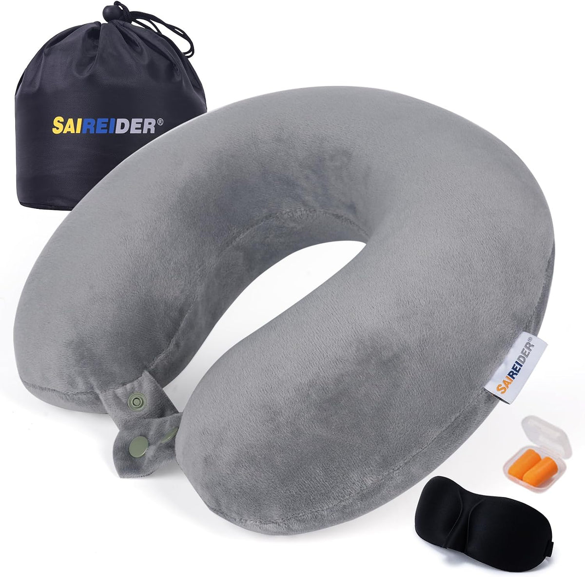 Neck Pillows for Travel-Head Neck Support Travel Pillow for Traveling, Car, Home, Office Adjustable(Navy Blue)