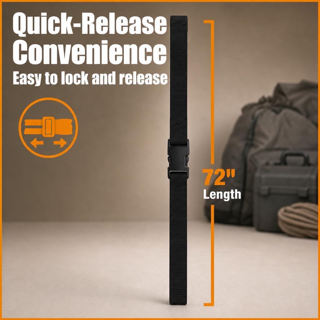 Utility Strap Quick-Release Buckle 72" 6-Pack