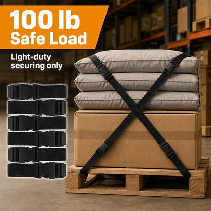 Utility Strap Quick-Release Buckle 72" 6-Pack