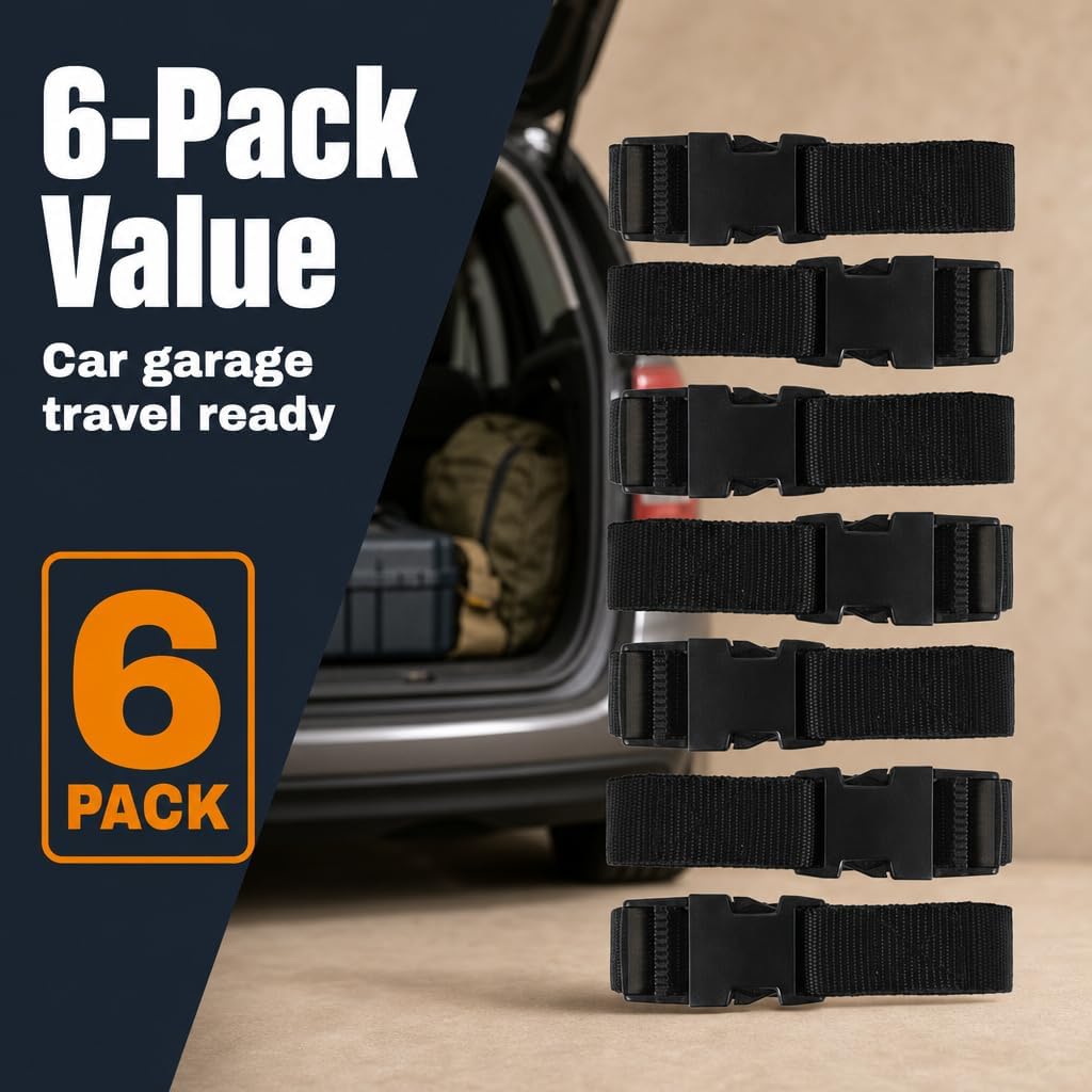 Utility Strap Quick-Release Buckle 72" 6-Pack