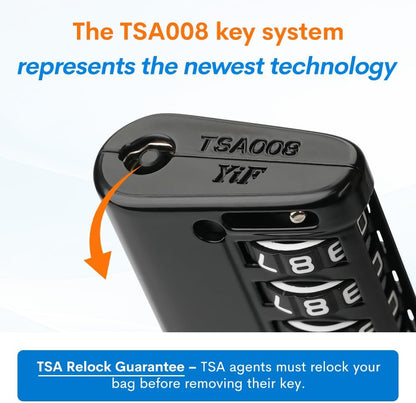 Open Alert TSA Approved Luggage Locks, Black, 4 Pack Locks.
