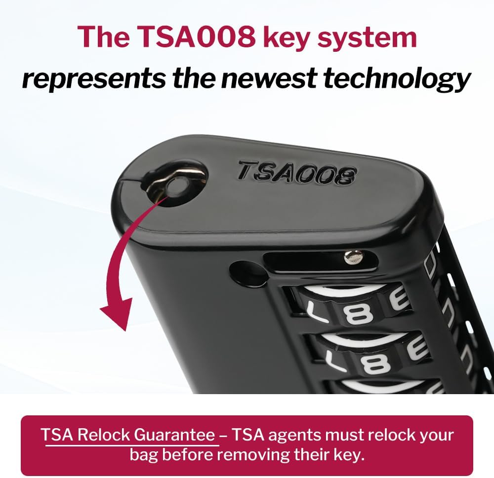 Open Alert TSA Approved Luggage Locks, Black, 4 Pack Locks.