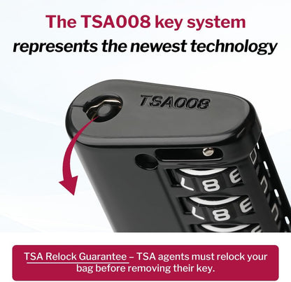 Open Alert TSA Approved Luggage Locks, Black, 4 Pack Locks.