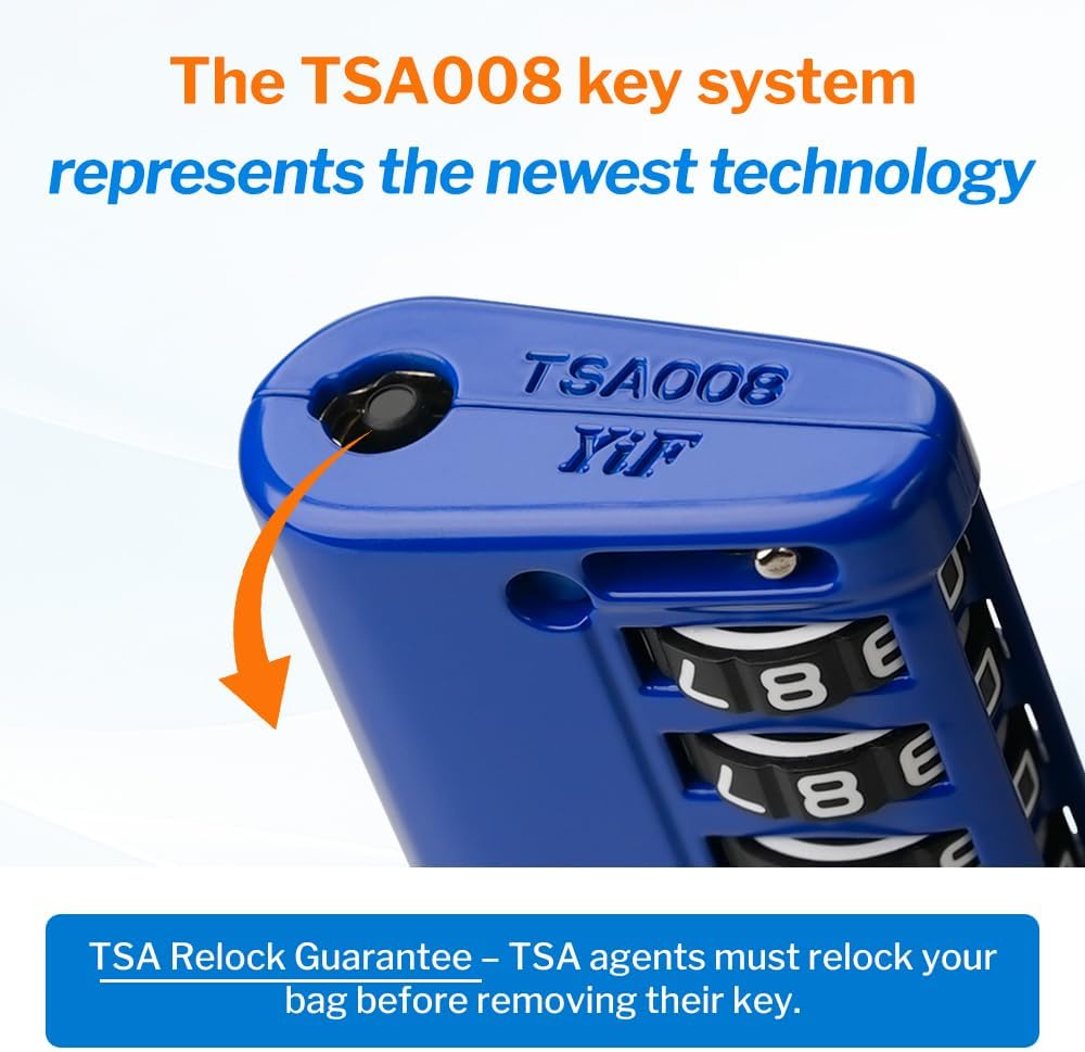 Open Alert TSA Approved Luggage Locks, Black, 4 Pack Locks.