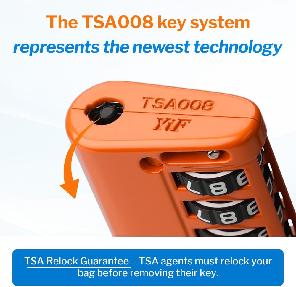 Open Alert TSA Approved Luggage Locks, Black, 4 Pack Locks.