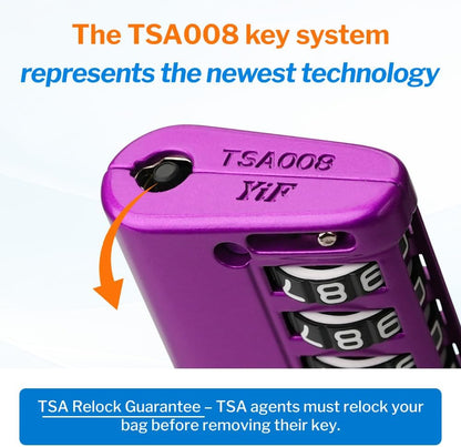 Open Alert TSA Approved Luggage Locks, Black, 4 Pack Locks.