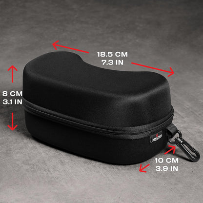 Glasses Case Hard Shell with Velvet Lining, Reinforced Zipper & Belt Clip — Protective Sunglasses or Eyeglass Case for Sunglass or Safety Glasses, Perfect Storage for Travel — For Men and Women