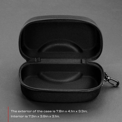 Glasses Case Hard Shell with Velvet Lining, Reinforced Zipper & Belt Clip — Protective Sunglasses or Eyeglass Case for Sunglass or Safety Glasses, Perfect Storage for Travel — For Men and Women