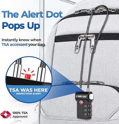 SURE LOCK 3 Digit TSA Approved Luggage Locks