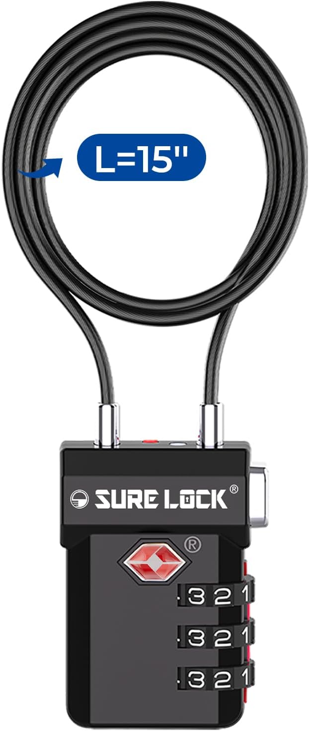 SURE LOCK 3 Digit TSA Approved Luggage Locks