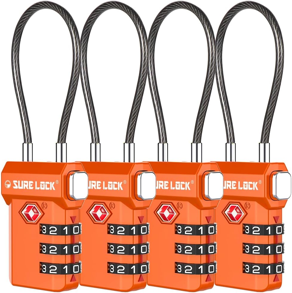 SURE LOCK 3 Digit TSA Approved Luggage Locks