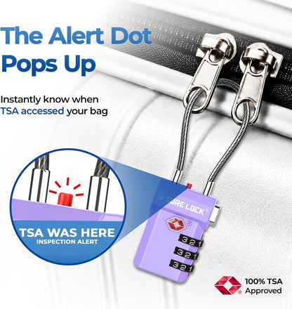 SURE LOCK 3 Digit TSA Approved Luggage Locks