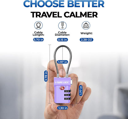 SURE LOCK 3 Digit TSA Approved Luggage Locks
