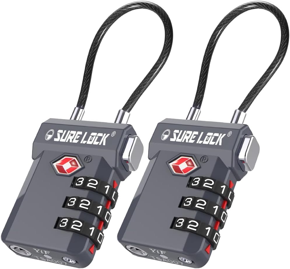 SURE LOCK 3 Digit TSA Approved Luggage Locks