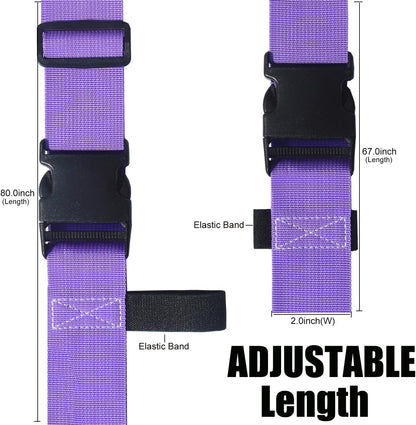 Luggage Straps for Suitcases TSA Approved-2 Pack Bright Personalized Luggage Belt Strap for Suitcase/Carry On Bag Luggage Accessories for Travel (Gradient)