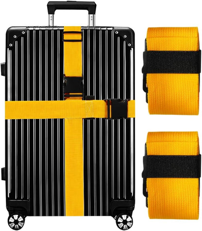 Luggage Straps for Suitcases TSA Approved-2 Pack Bright Personalized Luggage Belt Strap for Suitcase/Carry On Bag Luggage Accessories for Travel (Gradient)