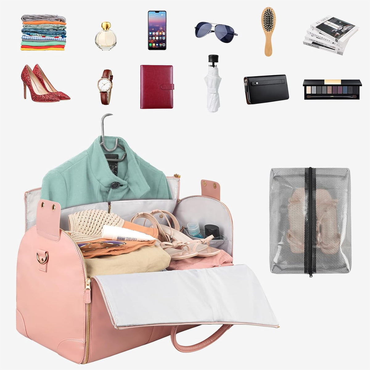 Garment Duffle Bags for Travel, Convertible Carry On Garment Bag