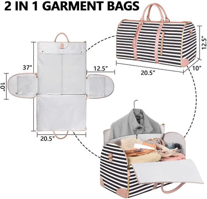 Garment Duffle Bags for Travel, Convertible Carry On Garment Bag