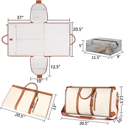 Garment Duffle Bags for Travel, Convertible Carry On Garment Bag