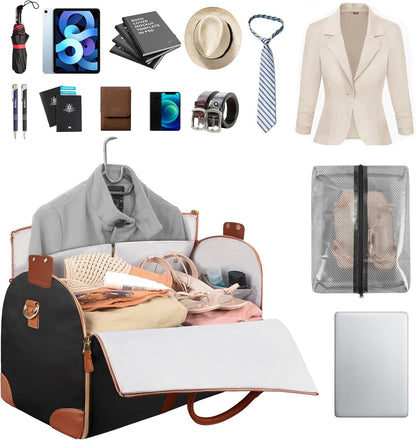 Garment Duffle Bags for Travel, Convertible Carry On Garment Bag