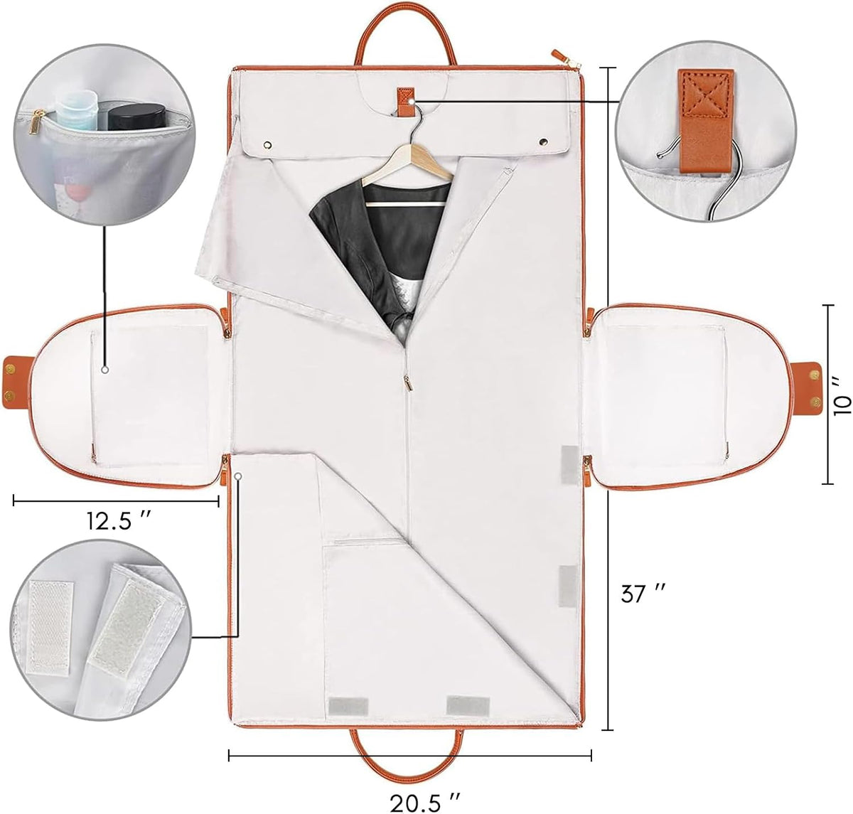 Garment Duffle Bags for Travel, Convertible Carry On Garment Bag