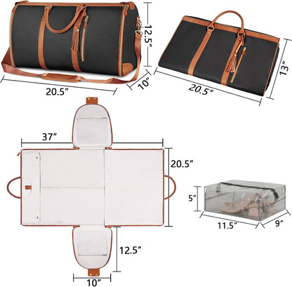 Garment Duffle Bags for Travel, Convertible Carry On Garment Bag