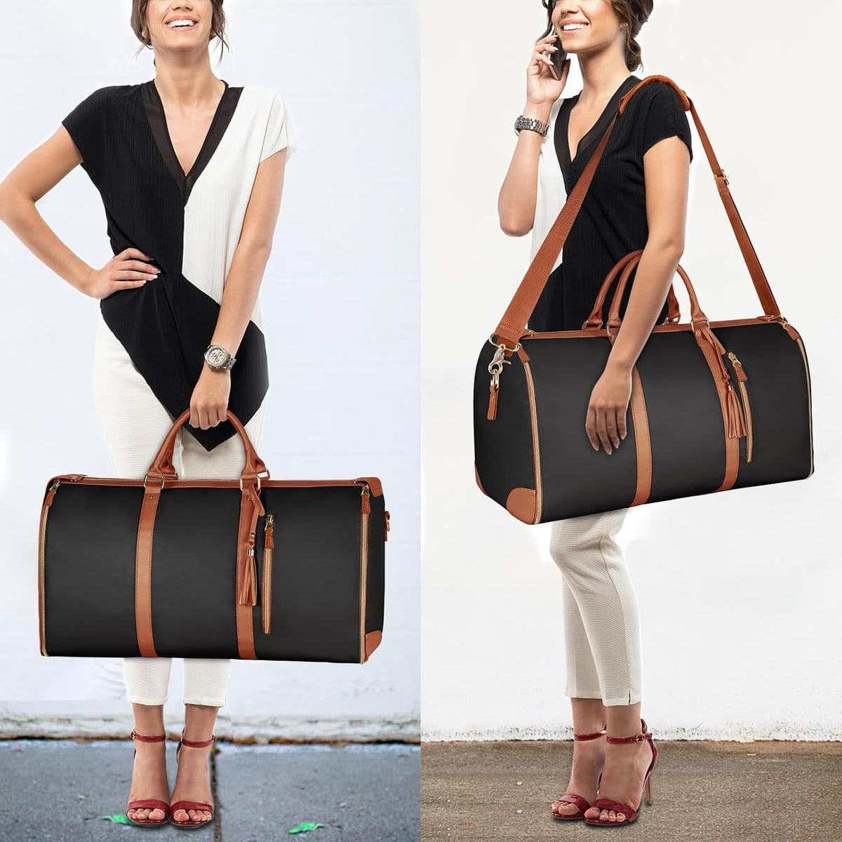 Garment Duffle Bags for Travel, Convertible Carry On Garment Bag