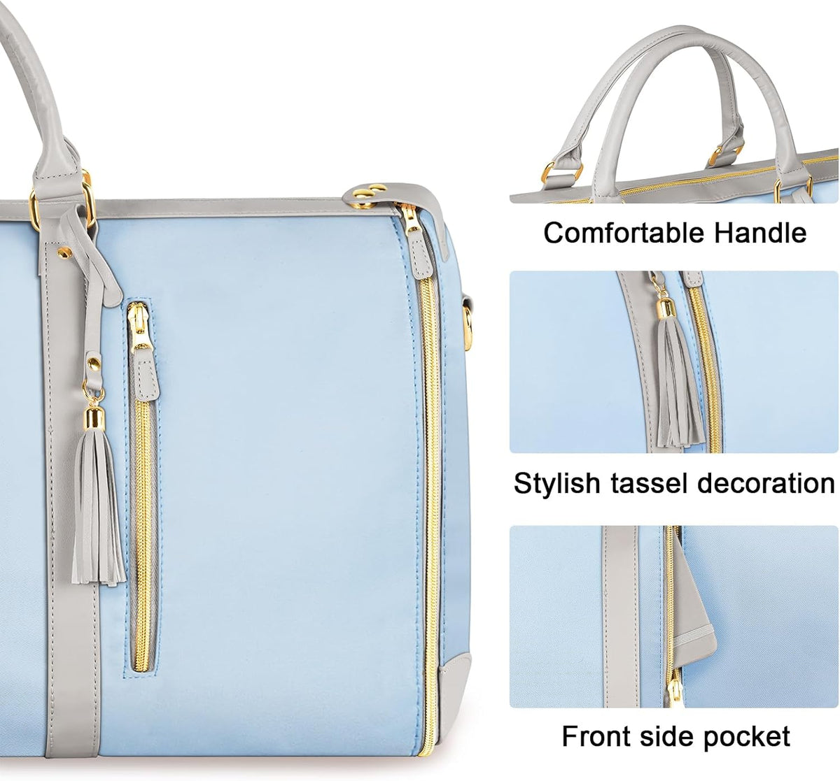 Garment Duffle Bags for Travel, Convertible Carry On Garment Bag
