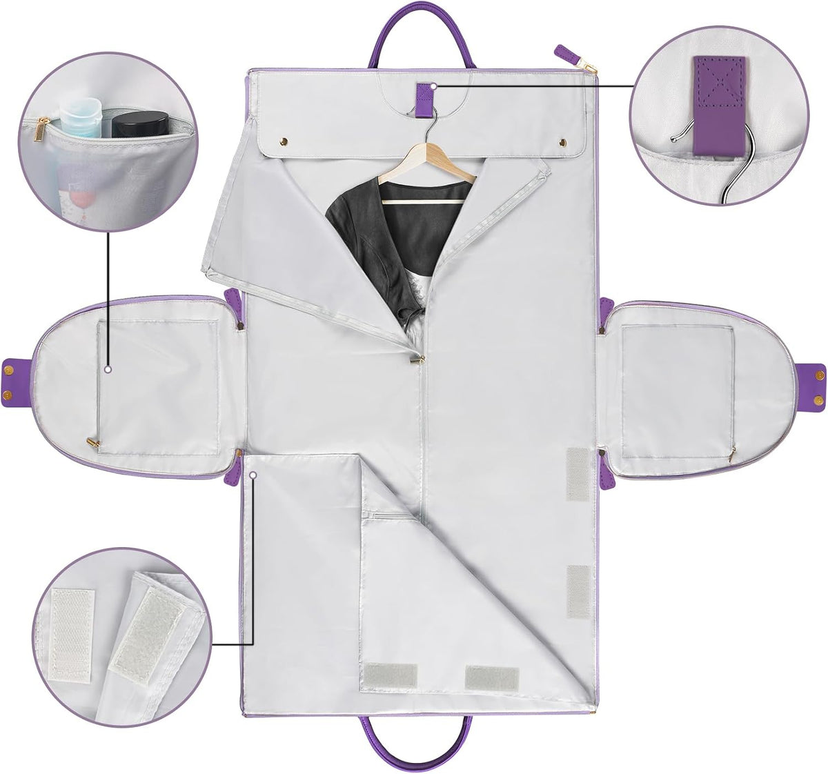 Garment Duffle Bags for Travel, Convertible Carry On Garment Bag