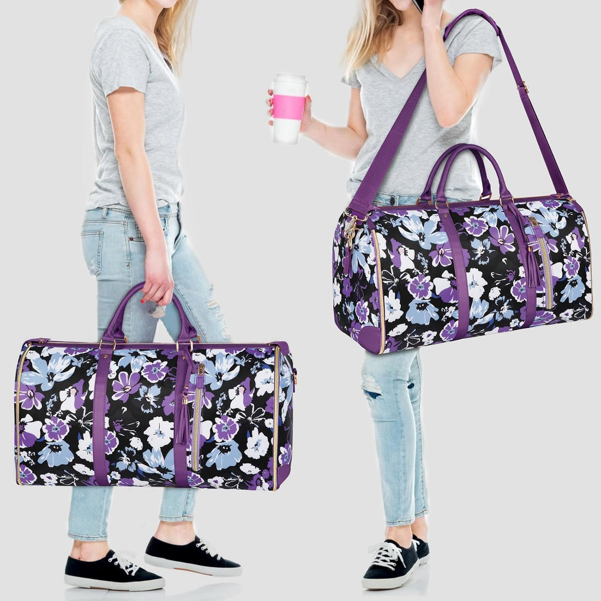 Garment Duffle Bags for Travel, Convertible Carry On Garment Bag