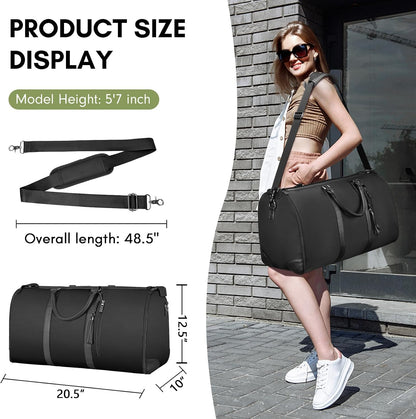Garment Duffle Bags for Travel, Convertible Carry On Garment Bag