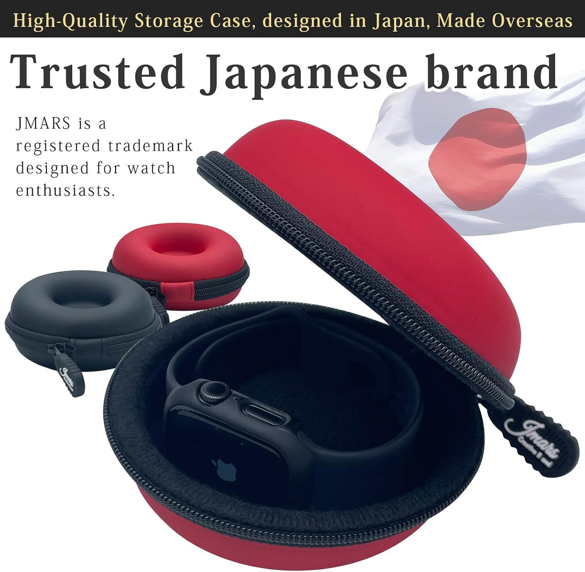 Watch Travel Case, Shock-Tested Single Watch Case for Wristwatches & Smart Watches, Black