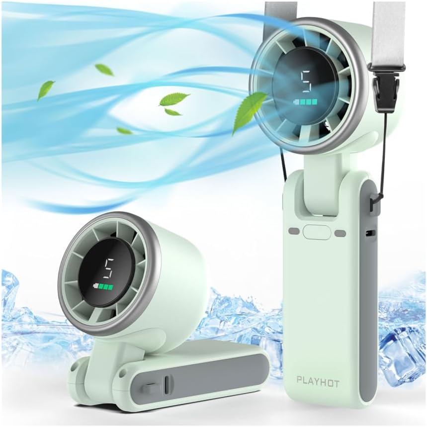 PlayHot Portable Handheld Turbo Fan, Travel Essentials, Gifts for Women/Men