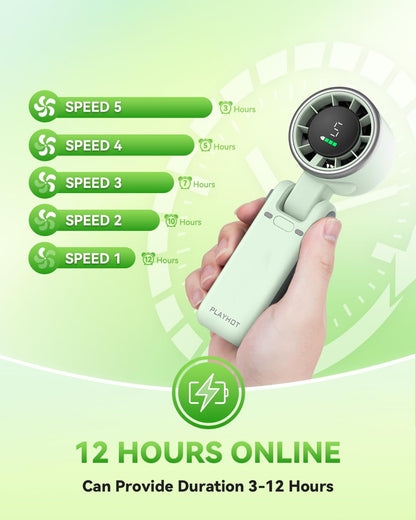 PlayHot Portable Handheld Turbo Fan, Travel Essentials, Gifts for Women/Men