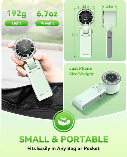 PlayHot Portable Handheld Turbo Fan, Travel Essentials, Gifts for Women/Men