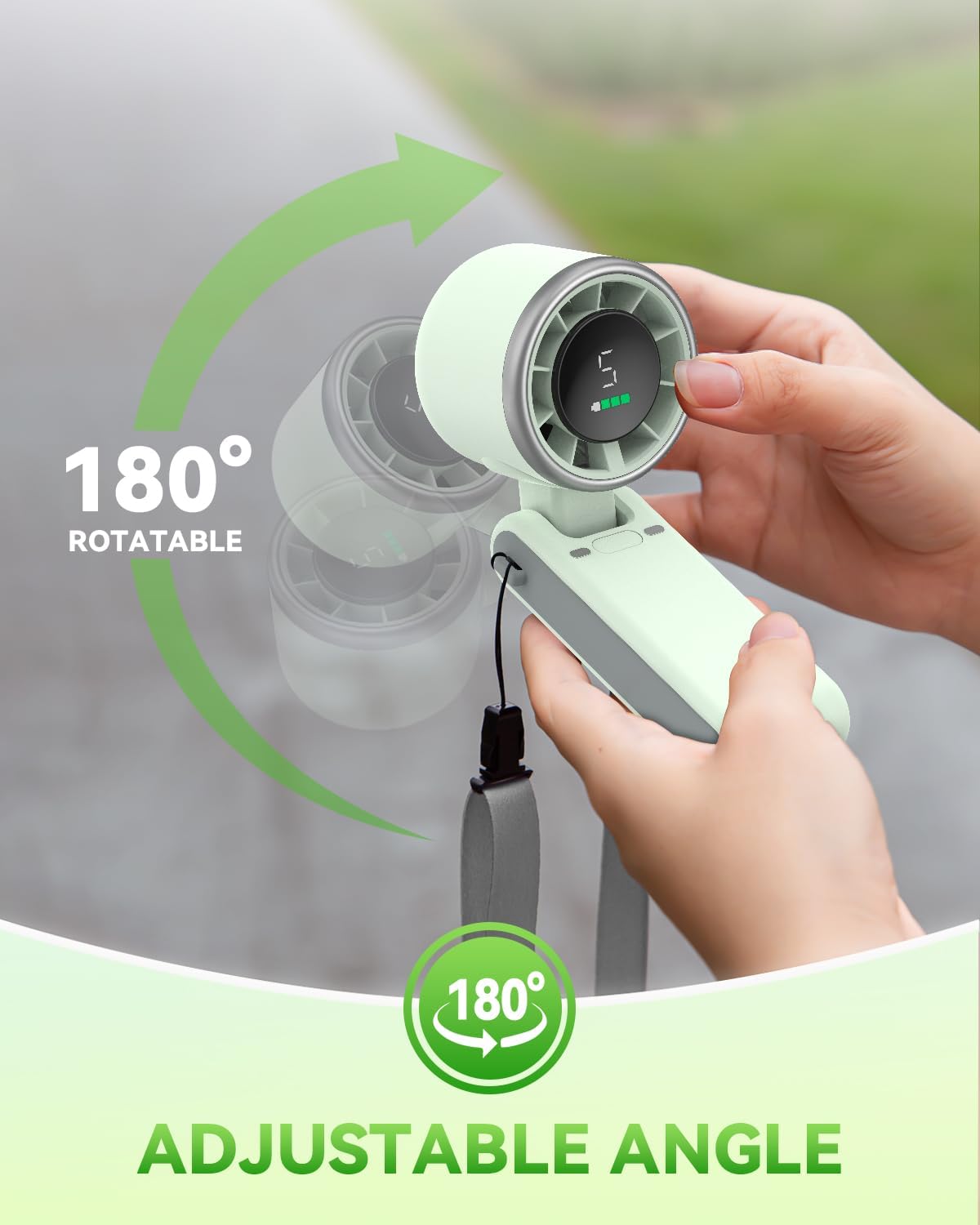 PlayHot Portable Handheld Turbo Fan, Travel Essentials, Gifts for Women/Men