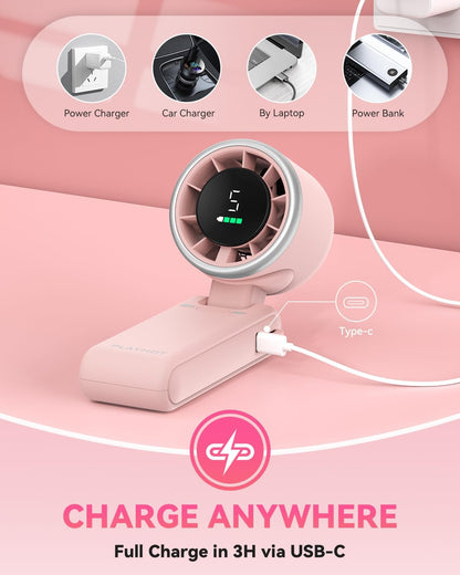PlayHot Portable Handheld Turbo Fan, Travel Essentials, Gifts for Women/Men