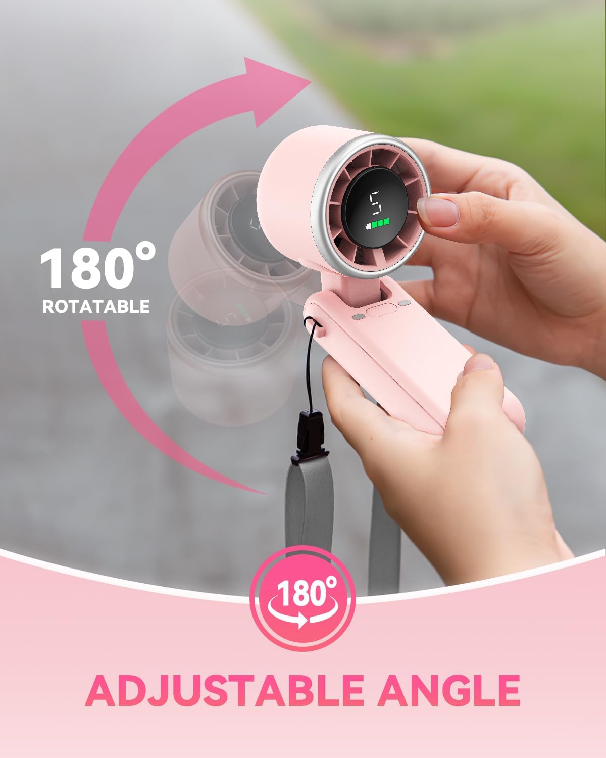 PlayHot Portable Handheld Turbo Fan, Travel Essentials, Gifts for Women/Men