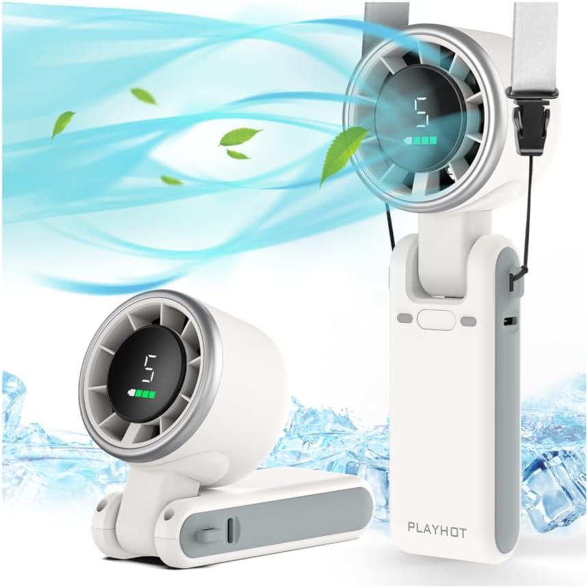 PlayHot Portable Handheld Turbo Fan, Travel Essentials, Gifts for Women/Men