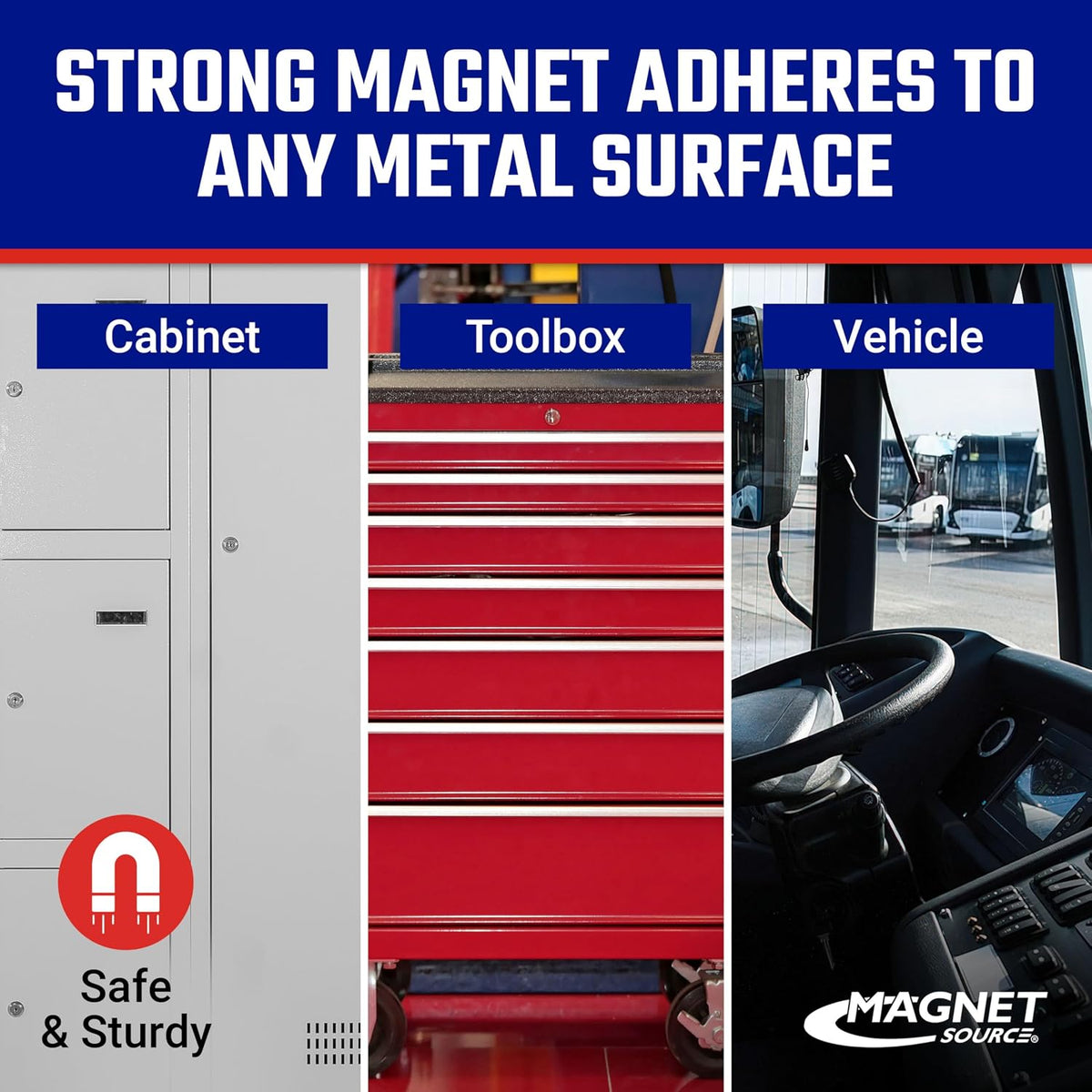 Magnetic Cup Holder - Caddy for Bottles, Glasses, and Cans - Fits on Fridge, Lawnmower, Forklift, Cart, or Ladder - Heavy-Duty Magnet