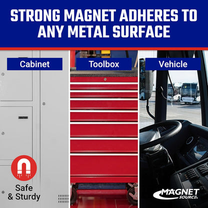 Magnetic Cup Holder - Caddy for Bottles, Glasses, and Cans - Fits on Fridge, Lawnmower, Forklift, Cart, or Ladder - Heavy-Duty Magnet