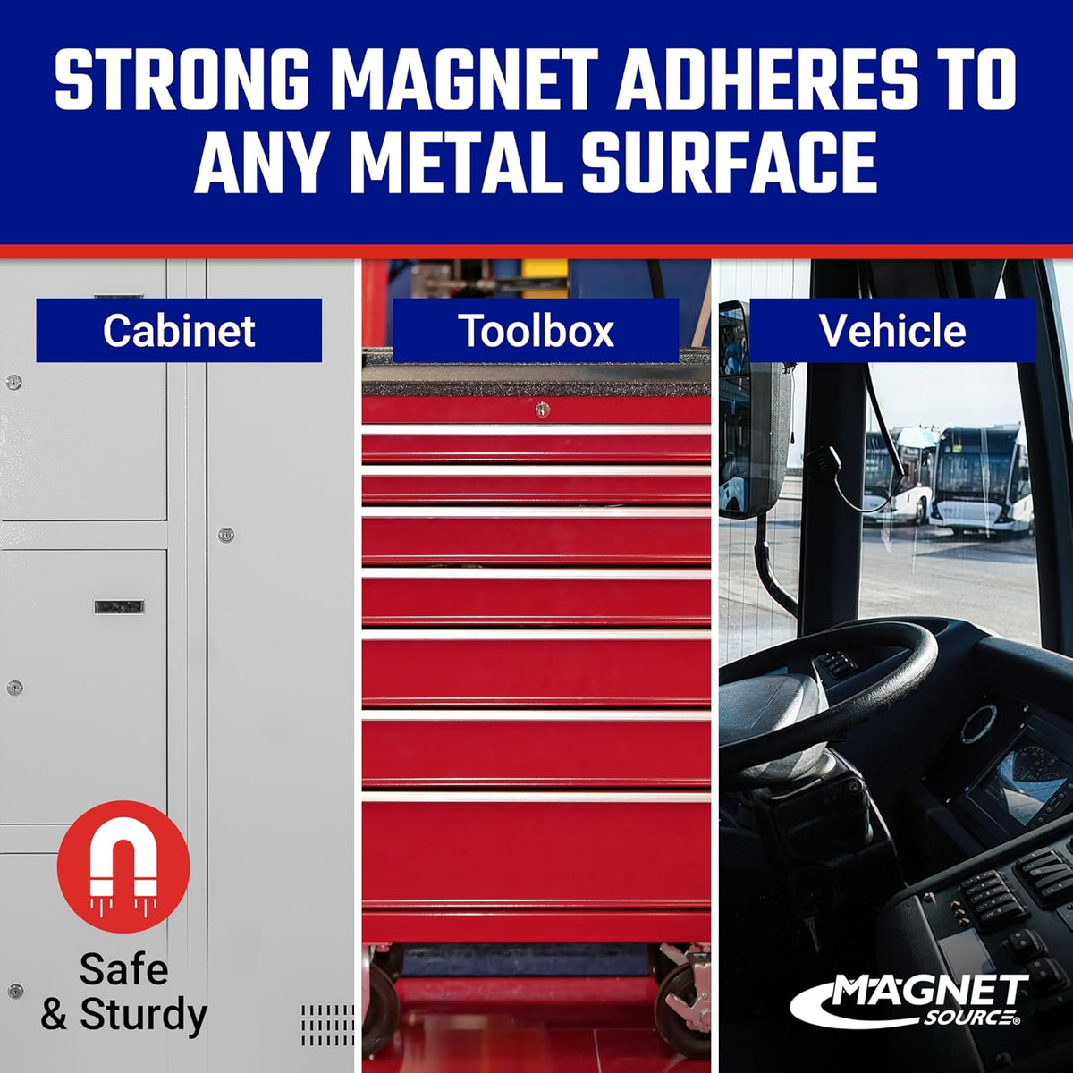 Magnetic Cup Holder - Caddy for Bottles, Glasses, and Cans - Fits on Fridge, Lawnmower, Forklift, Cart, or Ladder - Heavy-Duty Magnet