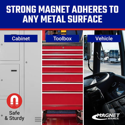 Magnetic Cup Holder - Caddy for Bottles, Glasses, and Cans - Fits on Fridge, Lawnmower, Forklift, Cart, or Ladder - Heavy-Duty Magnet