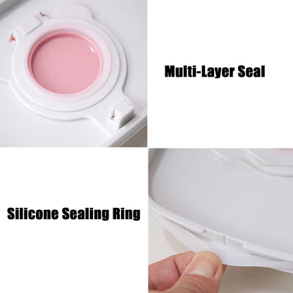 2 Pack Portable Baby Wipes Dispenser | Refillable Wet Wipe Case with Secure Lid and Carrying Strap for Travel, Diaper Bag, Car, and Nursery, Bear, Pink/Green