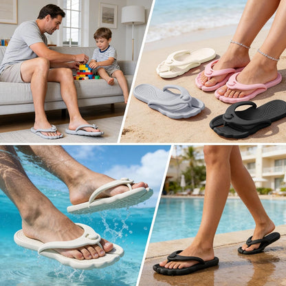 Flip Flops for Women Men Travel Slippers Shower Shoes Foldable Bathroom Camp Beach Sandals Lightweight Non-Slip Quick Dry