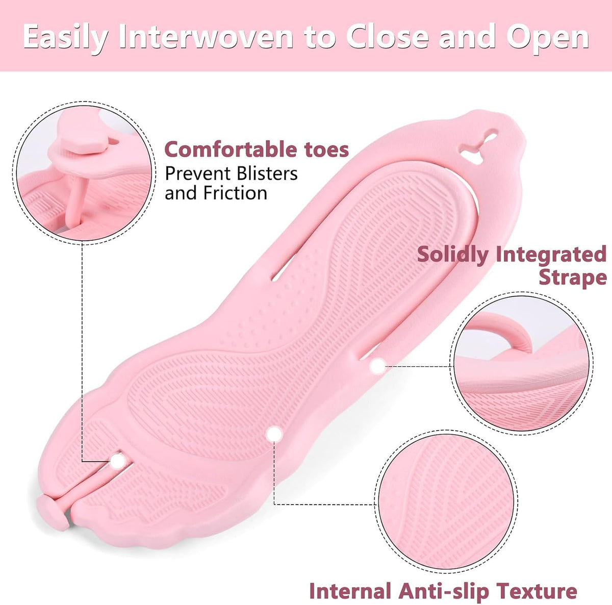 Flip Flops for Women Men Travel Slippers Shower Shoes Foldable Bathroom Camp Beach Sandals Lightweight Non-Slip Quick Dry