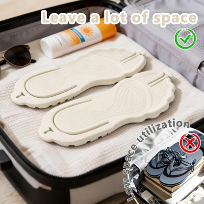 Flip Flops for Women Men Travel Slippers Shower Shoes Foldable Bathroom Camp Beach Sandals Lightweight Non-Slip Quick Dry