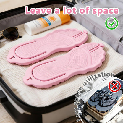 Flip Flops for Women Men Travel Slippers Shower Shoes Foldable Bathroom Camp Beach Sandals Lightweight Non-Slip Quick Dry