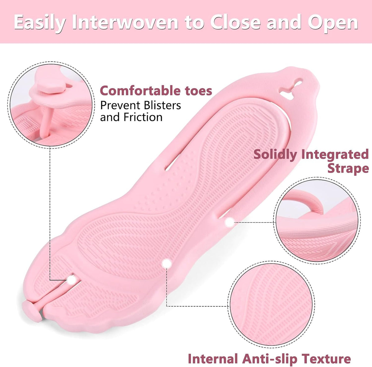 Flip Flops for Women Men Travel Slippers Shower Shoes Foldable Bathroom Camp Beach Sandals Lightweight Non-Slip Quick Dry