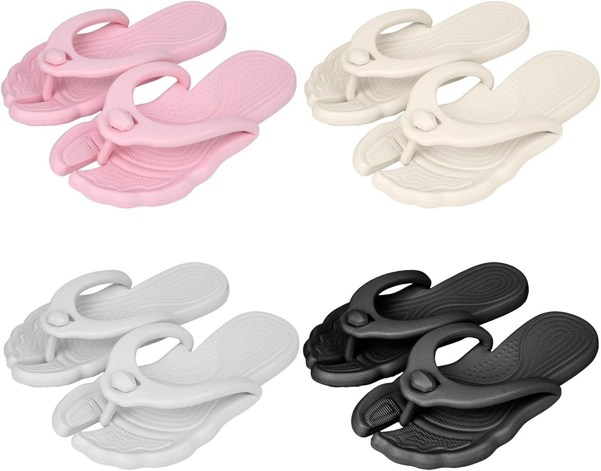 Flip Flops for Women Men Travel Slippers Shower Shoes Foldable Bathroom Camp Beach Sandals Lightweight Non-Slip Quick Dry